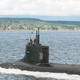 USS Jimmy Carter in April 2017 also returning to port flying the same Jolly Roger flag. US Navy photo